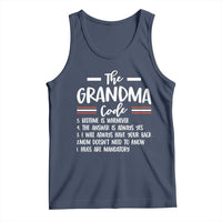 The Grandma Code Tank Top Humorous Grandmother Rules Graphic
