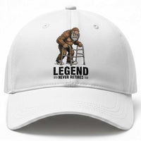 Funny Old Bigfoot Retirement Gift Baseball Cap Legend Never Retires