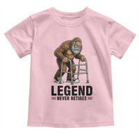 Funny Old Bigfoot Retirement Gift Toddler T Shirt Legend Never Retires