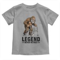 Funny Old Bigfoot Retirement Gift Toddler T Shirt Legend Never Retires