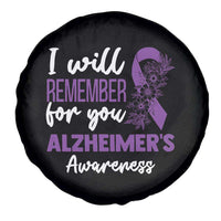 Alzheimers Caregiver Support Purple Ribbon Spare Tire Cover I Will Remember For You