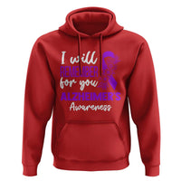 Alzheimers Caregiver Support Purple Ribbon Hoodie I Will Remember For You