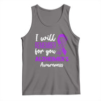 Alzheimers Caregiver Support Purple Ribbon Tank Top I Will Remember For You