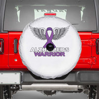 Alzheimers Warrior Spare Tire Cover Purple Ribbon Angel Wings Memory Support Gift