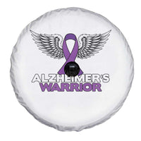 Alzheimers Warrior Spare Tire Cover Purple Ribbon Angel Wings Memory Support Gift