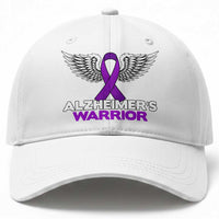 Alzheimers Warrior Baseball Cap Purple Ribbon Angel Wings Memory Support Gift