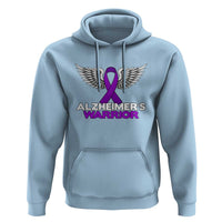 Alzheimers Warrior Hoodie Purple Ribbon Angel Wings Memory Support Gift