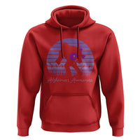 Vintage Bigfoot Alzheimers Awareness Hoodie Purple Ribbon Support Graphic
