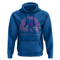 Vintage Bigfoot Alzheimers Awareness Hoodie Purple Ribbon Support Graphic