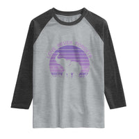 Alzheimer's Awareness Support Raglan Shirt Vintage Elephant Love Never Forgets