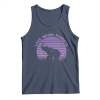 Alzheimer's Awareness Support Tank Top Vintage Elephant Love Never Forgets