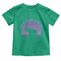 Alzheimer's Awareness Support Toddler T Shirt Vintage Elephant Love Never Forgets