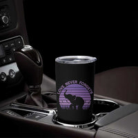 Alzheimer's Awareness Support Tumbler Cup Vintage Elephant Love Never Forgets