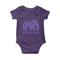 Love Never Forgets Elephant Mandala Baby Onesie Animal Lover Gift