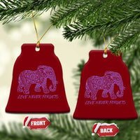Love Never Forgets Elephant Mandala Ceramic Ornament Animal Lover Gift