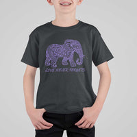 Love Never Forgets Elephant Mandala T Shirt For Kid Animal Lover Gift