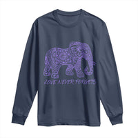 Love Never Forgets Elephant Mandala Long Sleeve Shirt Animal Lover Gift