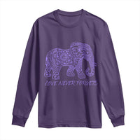Love Never Forgets Elephant Mandala Long Sleeve Shirt Animal Lover Gift