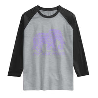 Love Never Forgets Elephant Mandala Raglan Shirt Animal Lover Gift