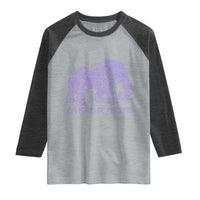 Love Never Forgets Elephant Mandala Raglan Shirt Animal Lover Gift