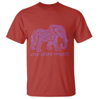 Love Never Forgets Elephant Mandala T Shirt Animal Lover Gift