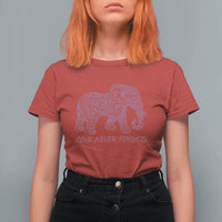 Love Never Forgets Elephant Mandala T Shirt For Women Animal Lover Gift