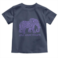 Love Never Forgets Elephant Mandala Toddler T Shirt Animal Lover Gift