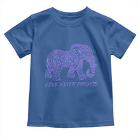 Love Never Forgets Elephant Mandala Toddler T Shirt Animal Lover Gift
