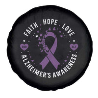 Faith Hope Love Purple Ribbon Spare Tire Cover End Alzheimers Butterfly Graphic