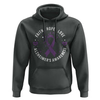 Faith Hope Love Purple Ribbon Hoodie End Alzheimers Butterfly Graphic