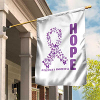 Hope Alzheimer's Awareness Purple Butterfly Ribbon Support Garden Flag