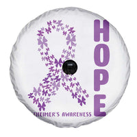 Hope Alzheimer's Awareness Purple Butterfly Ribbon Support Spare Tire Cover