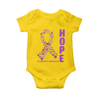 Hope Alzheimer's Awareness Purple Butterfly Ribbon Support Baby Onesie