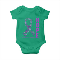 Hope Alzheimer's Awareness Purple Butterfly Ribbon Support Baby Onesie