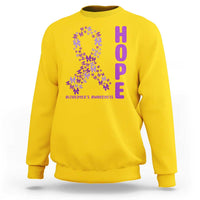 Hope Alzheimer's Awareness Purple Butterfly Ribbon Support Sweatshirt
