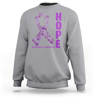 Hope Alzheimer's Awareness Purple Butterfly Ribbon Support Sweatshirt
