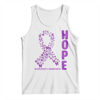 Hope Alzheimer's Awareness Purple Butterfly Ribbon Support Tank Top
