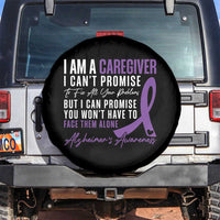 Alzheimer's Caregiver Support Spare Tire Cover Purple Ribbon Hope Graphic