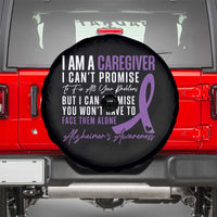 Alzheimer's Caregiver Support Spare Tire Cover Purple Ribbon Hope Graphic