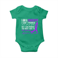 Alzheimer's Caregiver Support Baby Onesie Purple Ribbon Hope Graphic