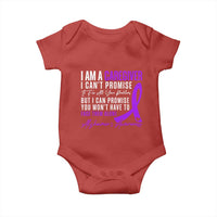 Alzheimer's Caregiver Support Baby Onesie Purple Ribbon Hope Graphic
