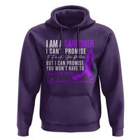 Alzheimer's Caregiver Support Hoodie Purple Ribbon Hope Graphic
