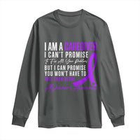 Alzheimer's Caregiver Support Long Sleeve Shirt Purple Ribbon Hope Graphic