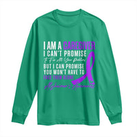Alzheimer's Caregiver Support Long Sleeve Shirt Purple Ribbon Hope Graphic