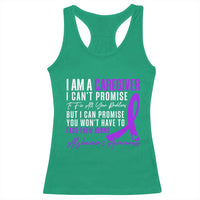 Alzheimer's Caregiver Support Racerback Tank Top Purple Ribbon Hope Graphic