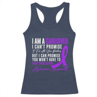 Alzheimer's Caregiver Support Racerback Tank Top Purple Ribbon Hope Graphic