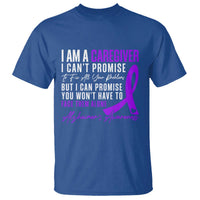 Alzheimer's Caregiver Support T Shirt Purple Ribbon Hope Graphic