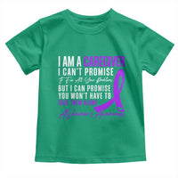Alzheimer's Caregiver Support Toddler T Shirt Purple Ribbon Hope Graphic