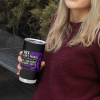 Alzheimer's Caregiver Support Tumbler Cup Purple Ribbon Hope Graphic