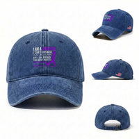 Alzheimer's Caregiver Support Washed Cotton Baseball Cap Purple Ribbon Hope Graphic